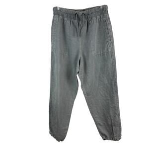 ZARA Linen/Cotton Cargo Pants Stone Gray M- Casual Minimalist